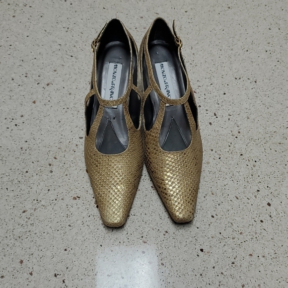 Alfonzo & Franco Golden Beige scale pattern shoes - Picture 1 of 9